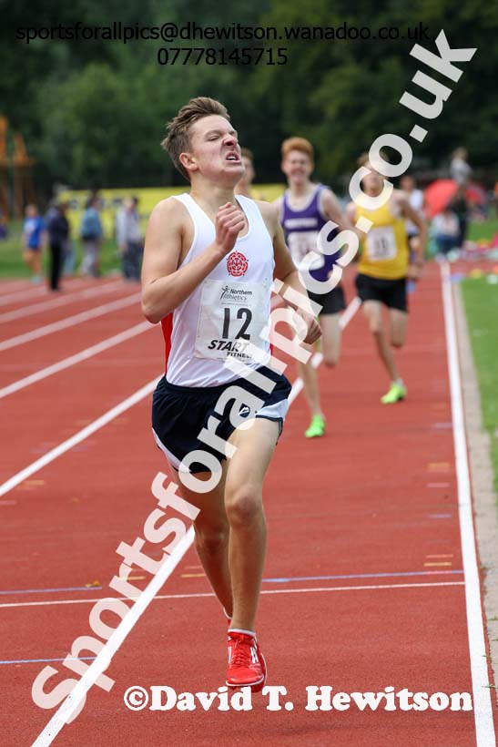 Mens 800 metres at the Northern Inter-Counties under-17s and 15s at Witton Park, Blackburn. Photo: David T. Hewitson/Sports for All Pics